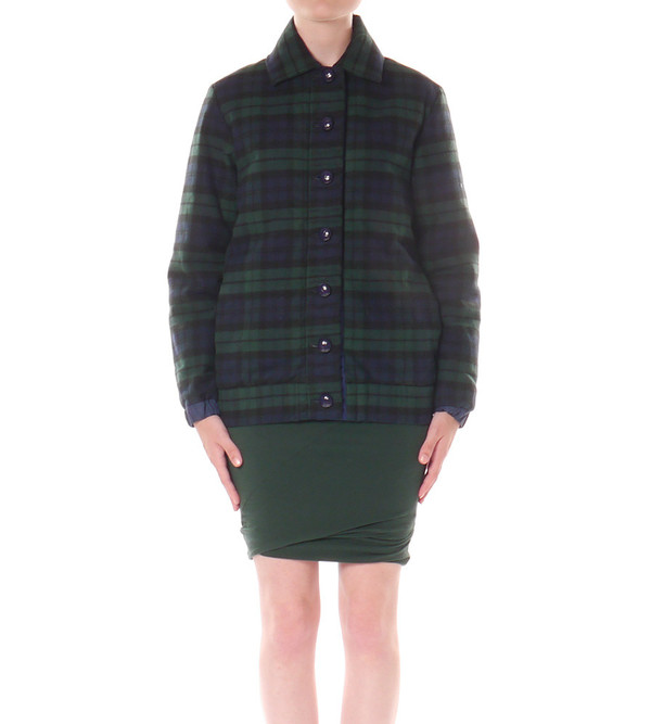Sacai Luck - Plaid Faux Down Filled Coat Sacai Luck - Plaid Faux Down Filled Coat