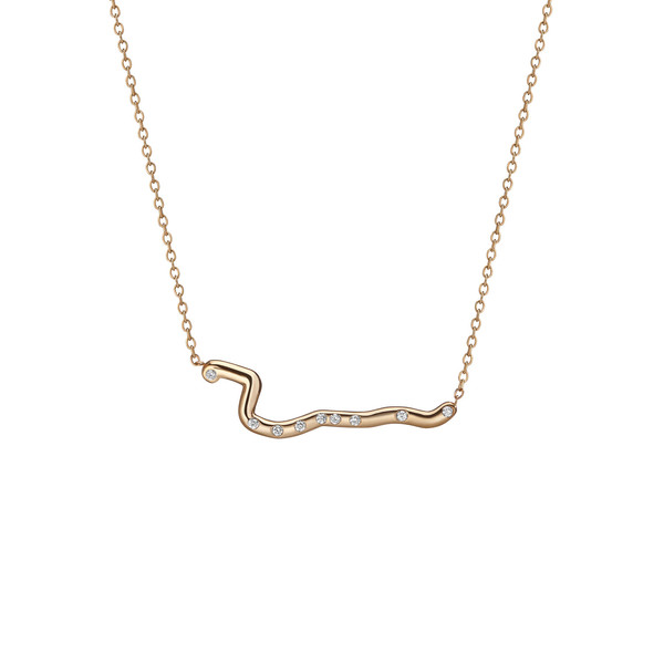 Shahla Karimi 14K Gold Subway Necklace - Harlem to South Ferry Shahla Karimi 14K Gold Subway Necklace - Harlem to South Ferry