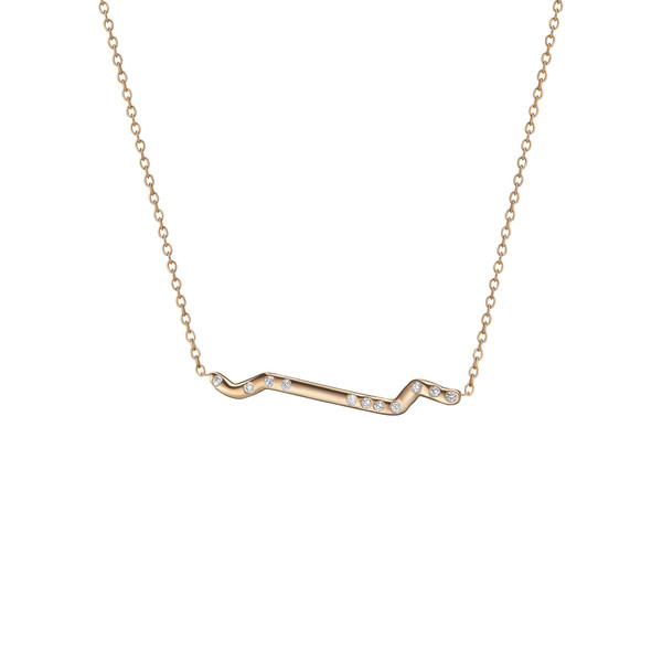 Shahla Karimi 14K Gold Subway Necklace - Inwood to World Trade Center Shahla Karimi 14K Gold Subway Necklace - Inwood to World Trade Center