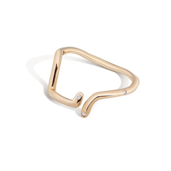 Shahla Karimi 14K Gold Subway Ring - Harlem to South Ferry Shahla Karimi 14K Gold Subway Ring - Harlem to South Ferry
