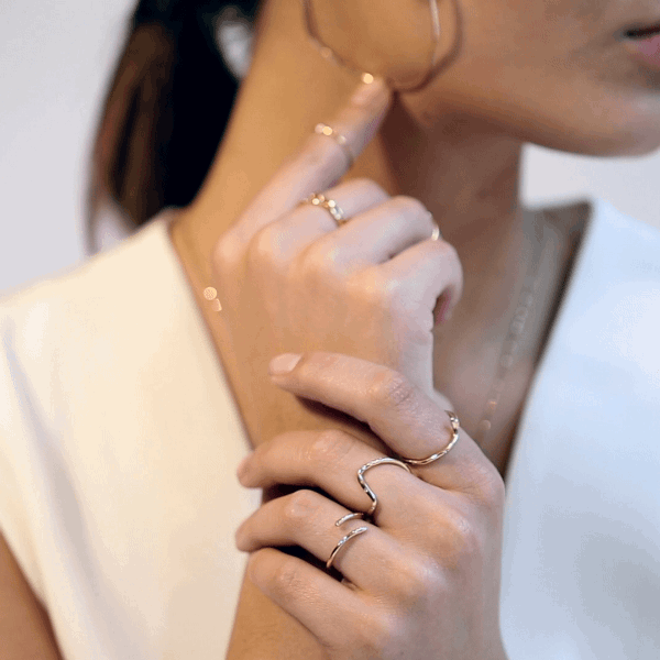 Shahla Karimi 14K Gold Subway Ring - Harlem to South Ferry Shahla Karimi 14K Gold Subway Ring - Harlem to South Ferry