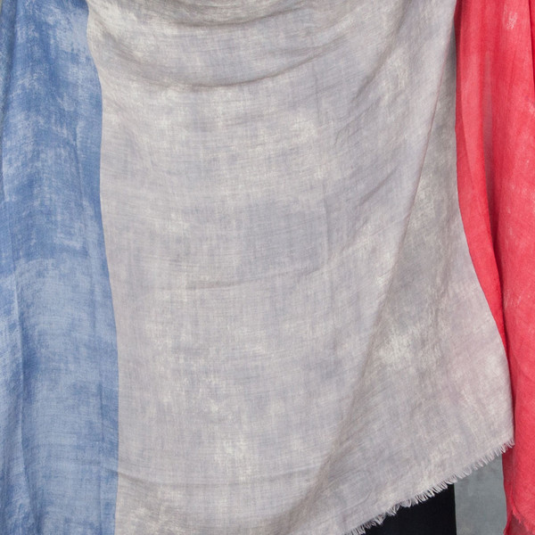 InouiToosh French Blue and Red Flag Scarf InouiToosh French Blue and Red Flag Scarf