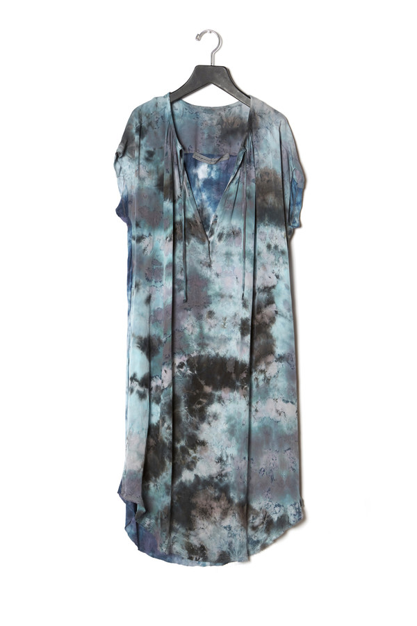Raquel Allegra Shirred Combo Dress Raquel Allegra Shirred Combo Dress