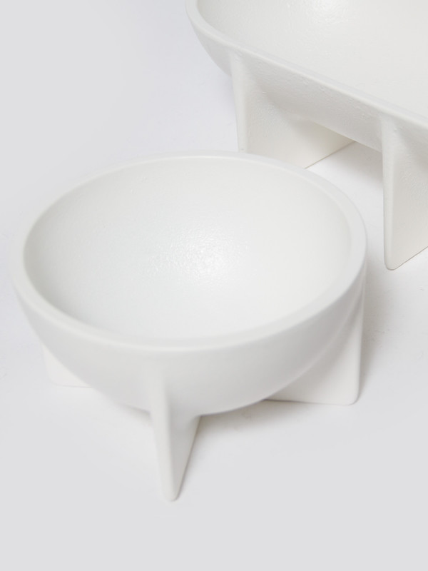 Fort Standard Small Standing Bowl White Fort Standard Small Standing Bowl White