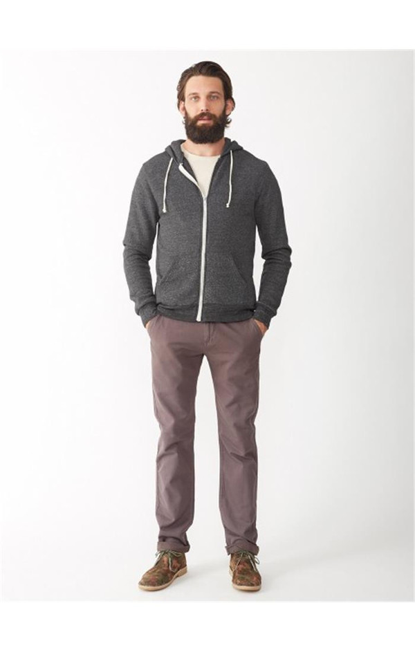 Men's Alternative Apparel Rocky Eco-Fleece Zip Hoodie Men's Alternative Apparel Rocky Eco-Fleece Zip Hoodie