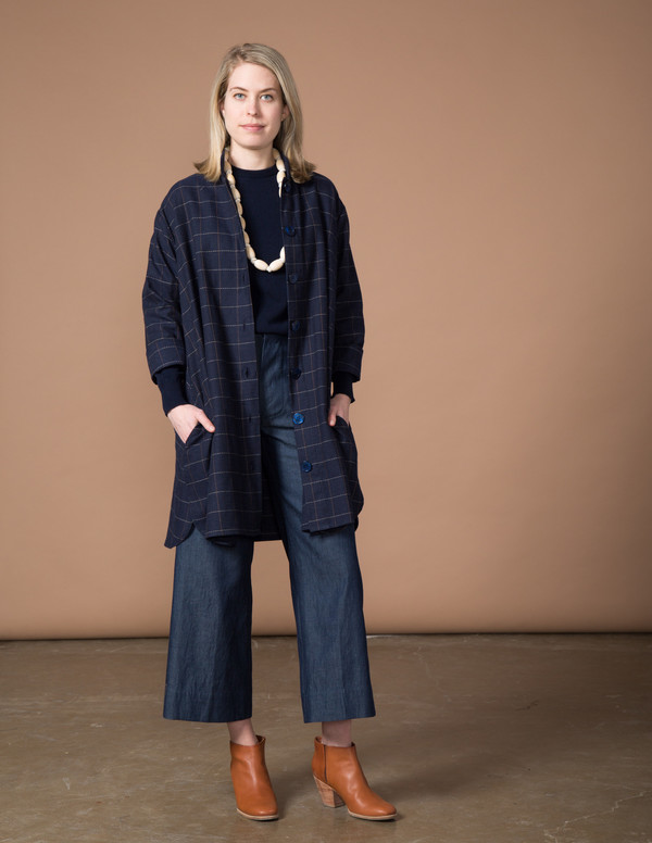 SBJ Austin Stacey Dress - Navy Japanese Woven SBJ Austin Stacey Dress - Navy Japanese Woven