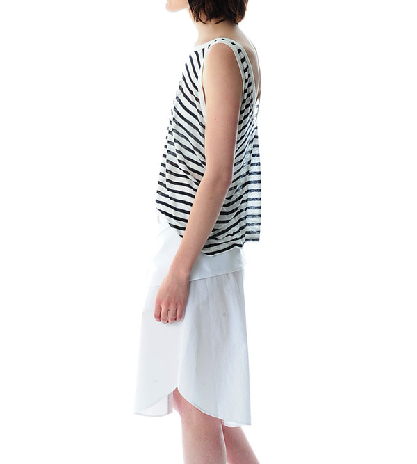 T By Alexander Wang Stripe Rayon Linen Tank T By Alexander Wang Stripe Rayon Linen Tank