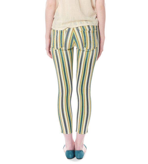 Mother Denim The Looker Crop in Green Stripe Mother Denim The Looker Crop in Green Stripe