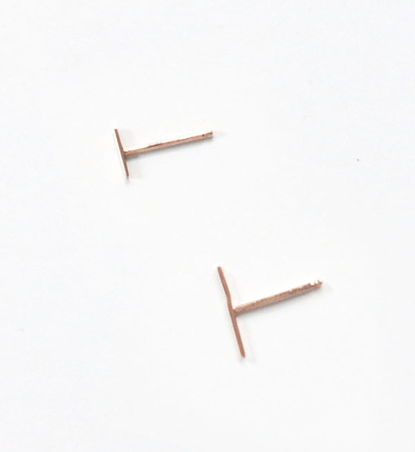 Kathleen Whitaker Rose Gold Staple Earring Kathleen Whitaker Rose Gold Staple Earring
