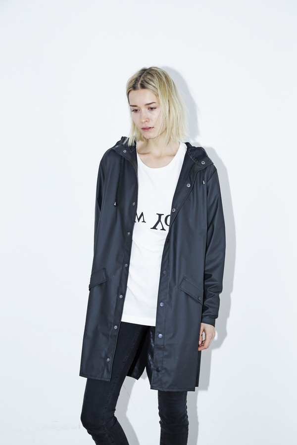 Unisex Rains Hooded Rain Long Jacket Unisex Rains Hooded Rain Long Jacket