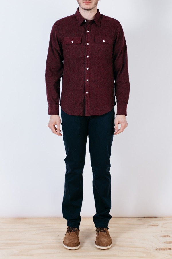 Men's Bridge & Burn Franklin Red Brushed Twill Men's Bridge & Burn Franklin Red Brushed Twill