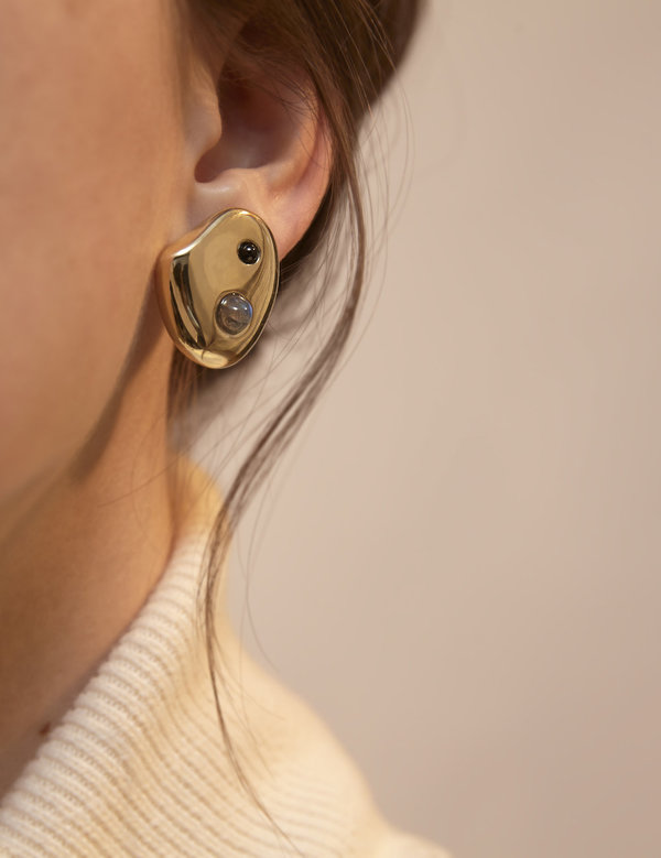 Leigh Miller Multistone Pebble Earrings Leigh Miller Multistone Pebble Earrings