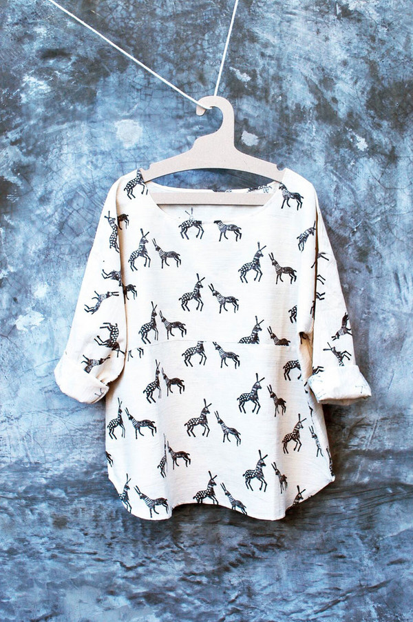 PO-EM Everyday Top, Block Print PO-EM Everyday Top, Block Print