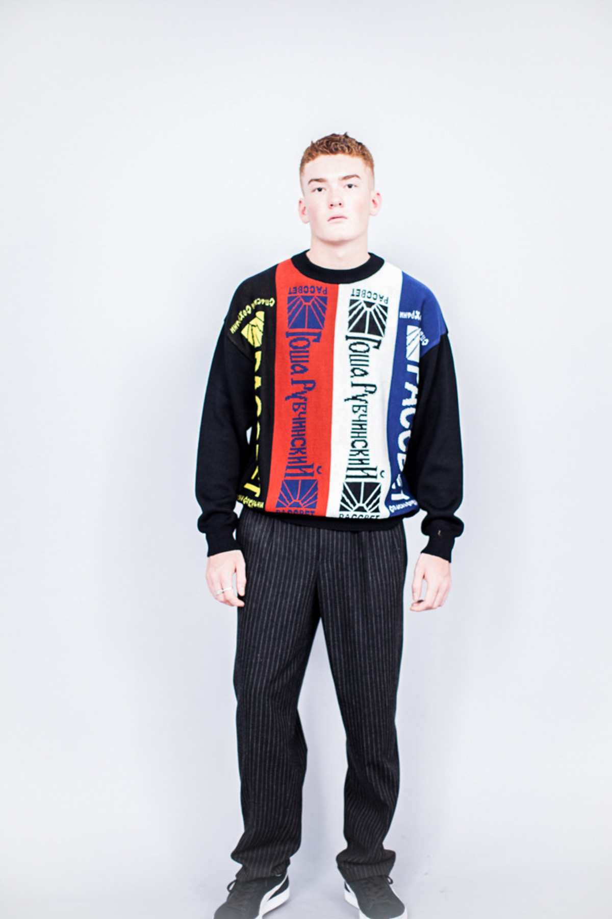 Scarf Panel Sweater