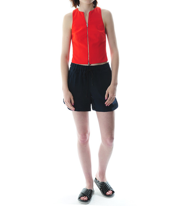 T By Alexander Wang Criss Cross Back Zip Top T By Alexander Wang Criss Cross Back Zip Top