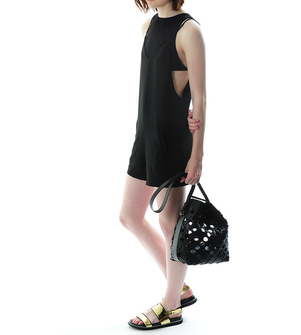 T By Alexander Wang - Poly Crepe Bra Strap Back Camisole Romper T By Alexander Wang - Poly Crepe Bra Strap Back Camisole Romper