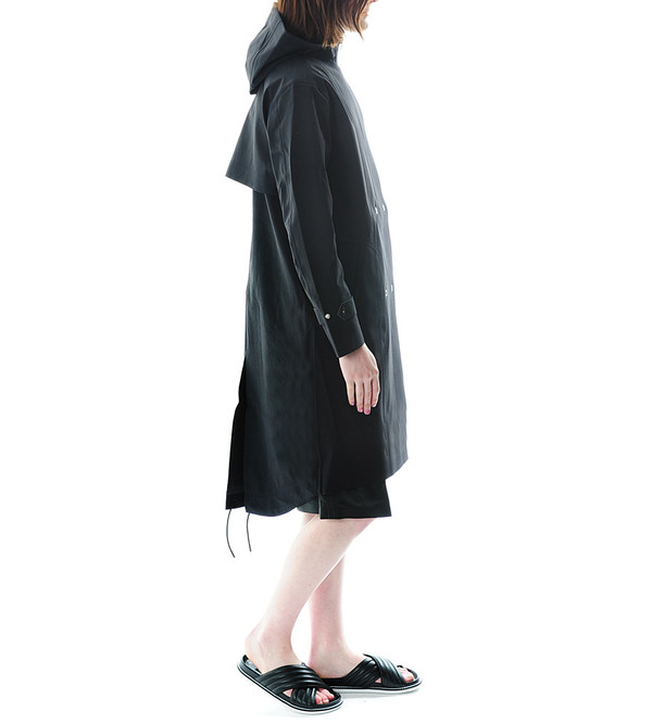 T By Alexander Wang Bonded Nylon Hooded Rain Coat T By Alexander Wang Bonded Nylon Hooded Rain Coat