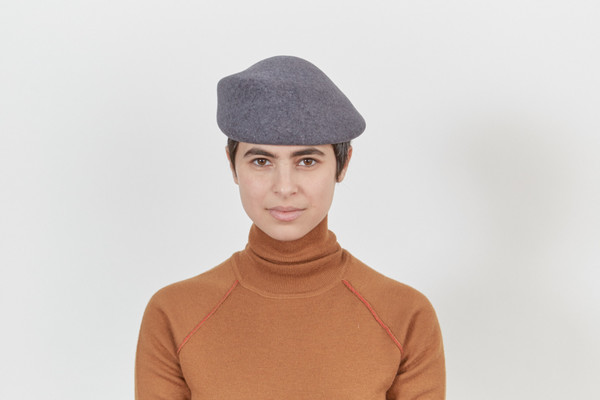Clyde Sazy Hat in Charcoal Gray Wool Clyde Sazy Hat in Charcoal Gray Wool