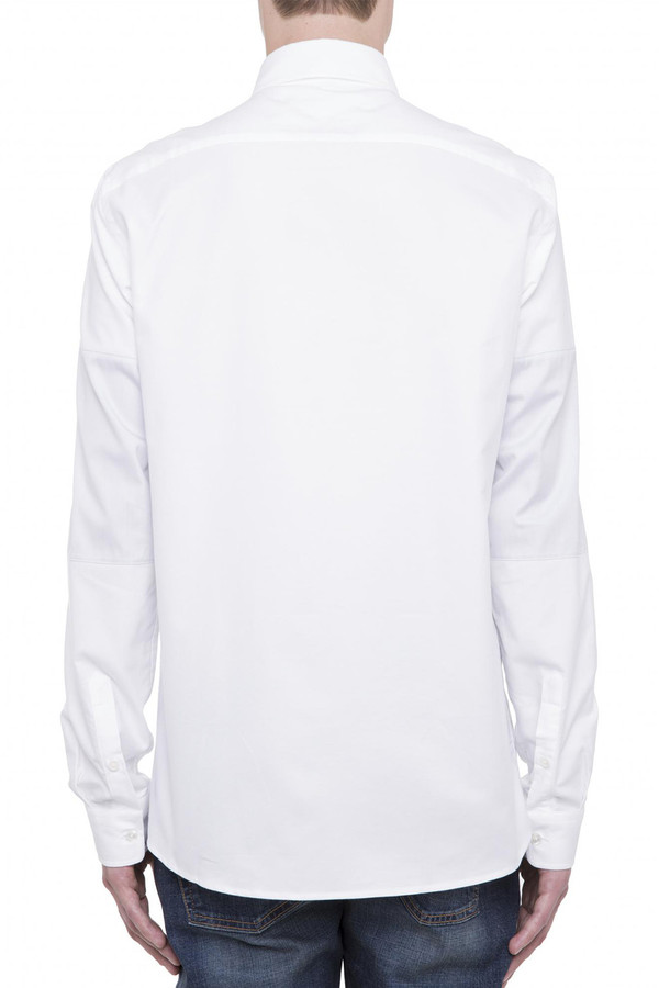 Men's Timo Weiland White Cut and Sew Shirt Men's Timo Weiland White Cut and Sew Shirt
