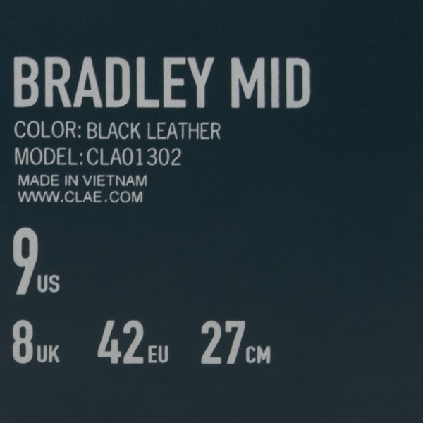 CLAE BRADLEY MID / BLACK LEATHER CLAE BRADLEY MID / BLACK LEATHER