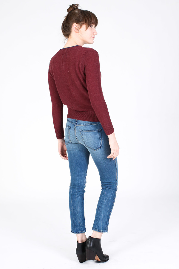 Steven Alan Chord sweater in burgundy Steven Alan Chord sweater in burgundy