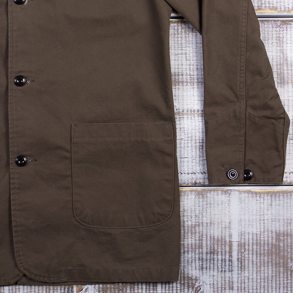 NAQP Longhorn Chore Coat - 9oz Sanded Canvas - Dark Olive NAQP Longhorn Chore Coat - 9oz Sanded Canvas - Dark Olive