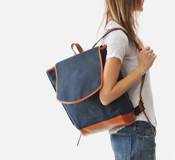 Southern Field Industries Indigo and Tan SF Rucksack Southern Field Industries Indigo and Tan SF Rucksack