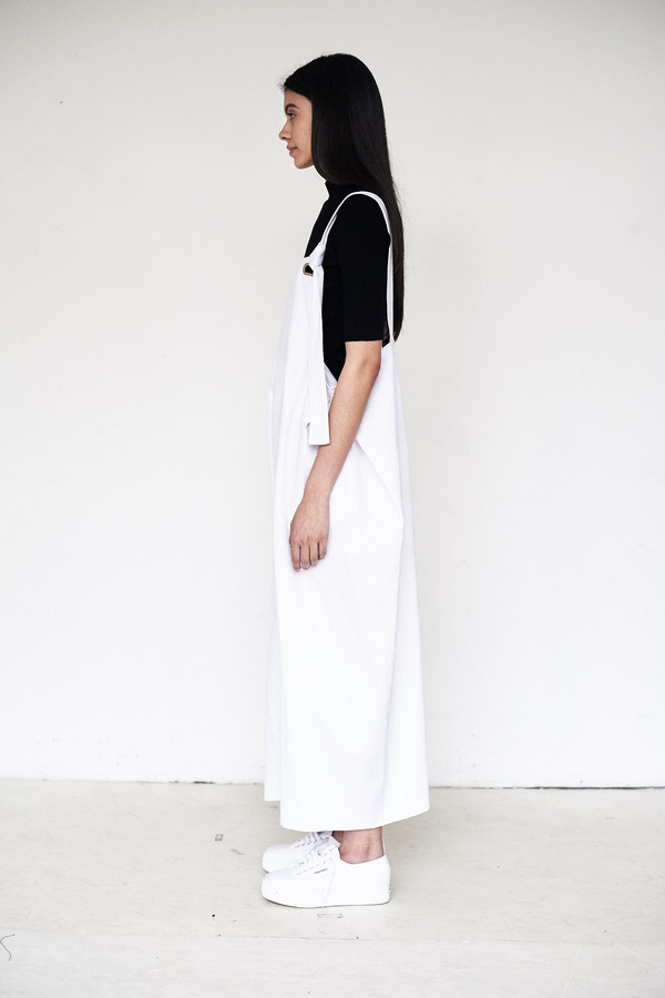 Collina Strada Twill Humpback Overalls - White Collina Strada Twill Humpback Overalls - White