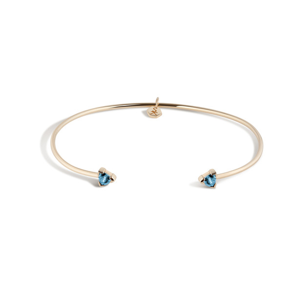 Shahla Karimi 14K Gold Birthstone Cuff No. 1 Shahla Karimi 14K Gold Birthstone Cuff No. 1