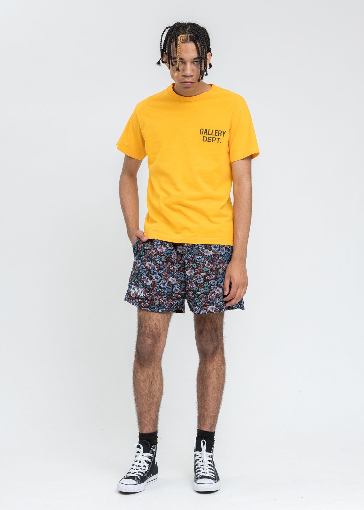 PLEASURES Quitter Floral Shorts - Black 