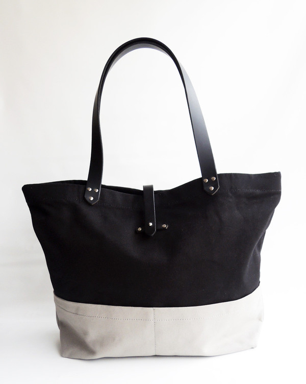 The Stowe Market Tote Blk/Grey The Stowe Market Tote Blk/Grey