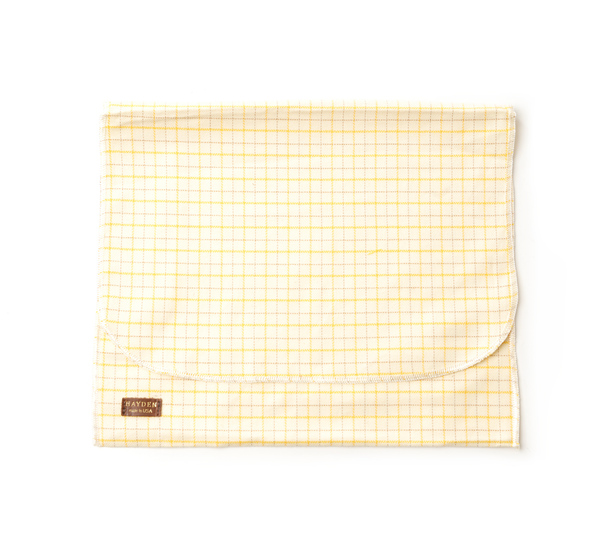 Unisex Hayden Leather Brown and Yellow Leather File Folder Unisex Hayden Leather Brown and Yellow Leather File Folder