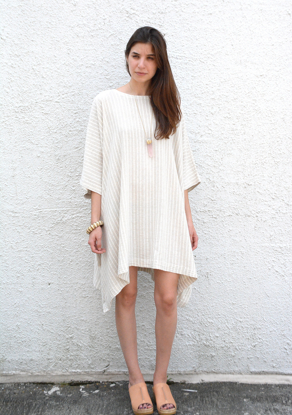 Tienda Ho Austria Tunic in Striped Linen Tienda Ho Austria Tunic in Striped Linen