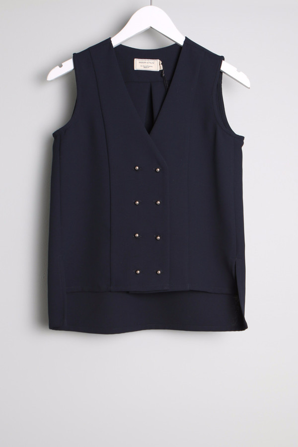 Maison Kitsune Crepe Pam Blouse Maison Kitsune Crepe Pam Blouse