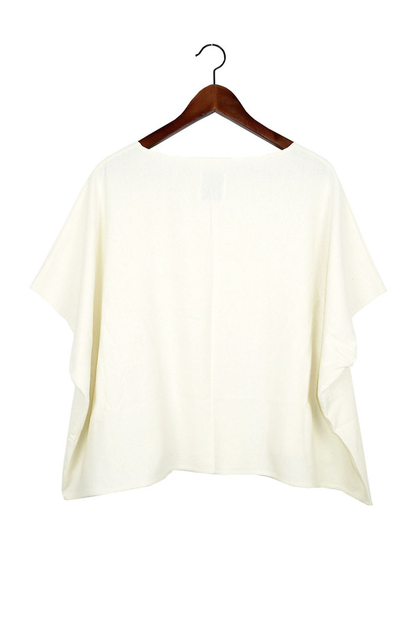 Jamie + The Jones Pocket Box Top, Natural Raw Silk Jamie + The Jones Pocket Box Top, Natural Raw Silk