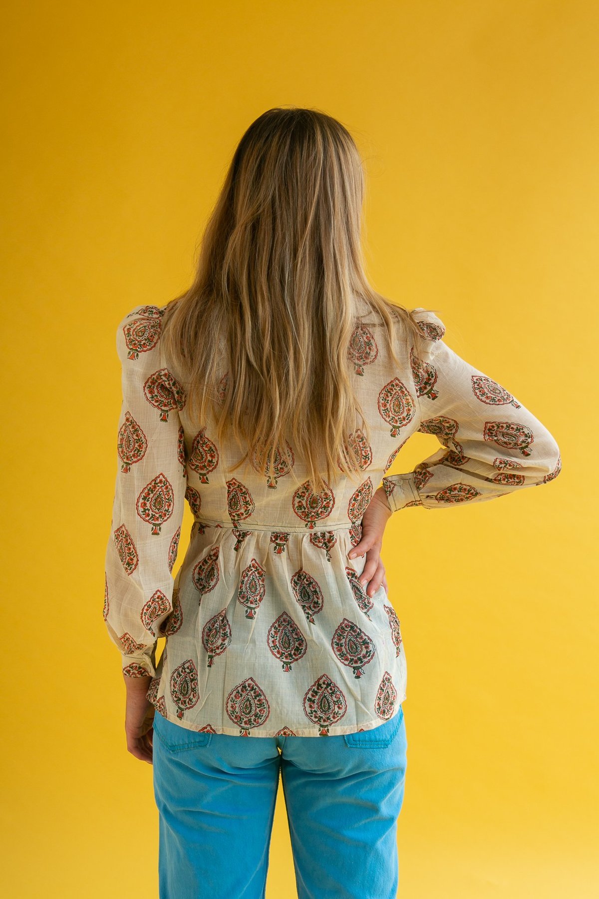 Vintage 1970s Gauze Indian Blouse Garmentory