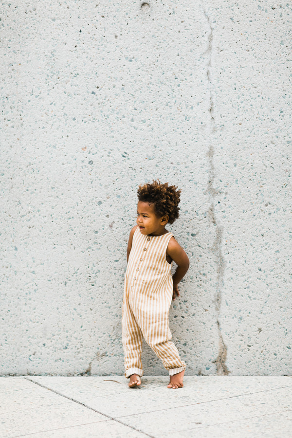 Kid's Rylee & Cru PINSTRIPE BUTTON JUMPSUIT Kid's Rylee & Cru PINSTRIPE BUTTON JUMPSUIT