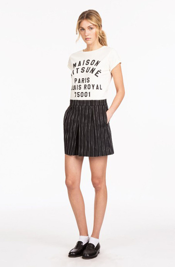 Maison Kitsune Palais Royal Curve Tee Maison Kitsune Palais Royal Curve Tee