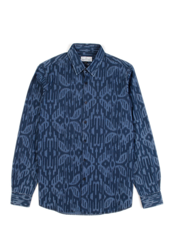 Men's Hentsch Man Friday Shirt Moire Chambray Men's Hentsch Man Friday Shirt Moire Chambray