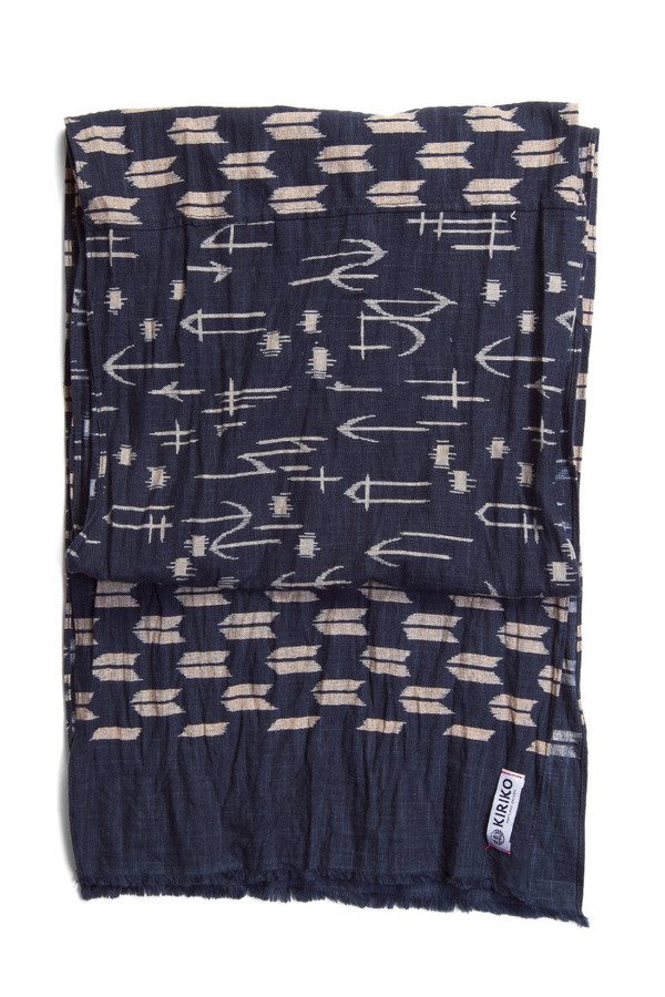 Kiriko Kiji Patched Yagasuri Scarf Kiriko Kiji Patched Yagasuri Scarf