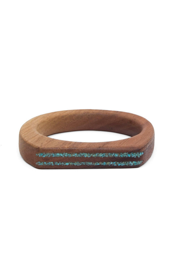 Parts Per Million Oregon Walnut Two Stripe Bangle Parts Per Million Oregon Walnut Two Stripe Bangle