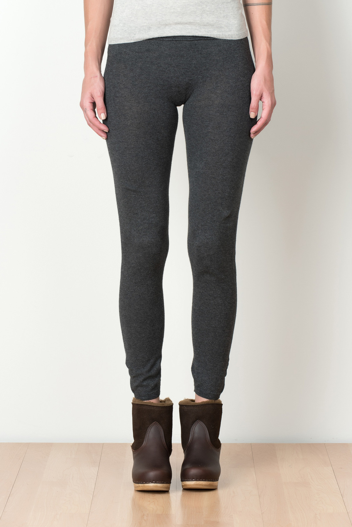 Evam Eva Cotton Cashmere Leggings In 