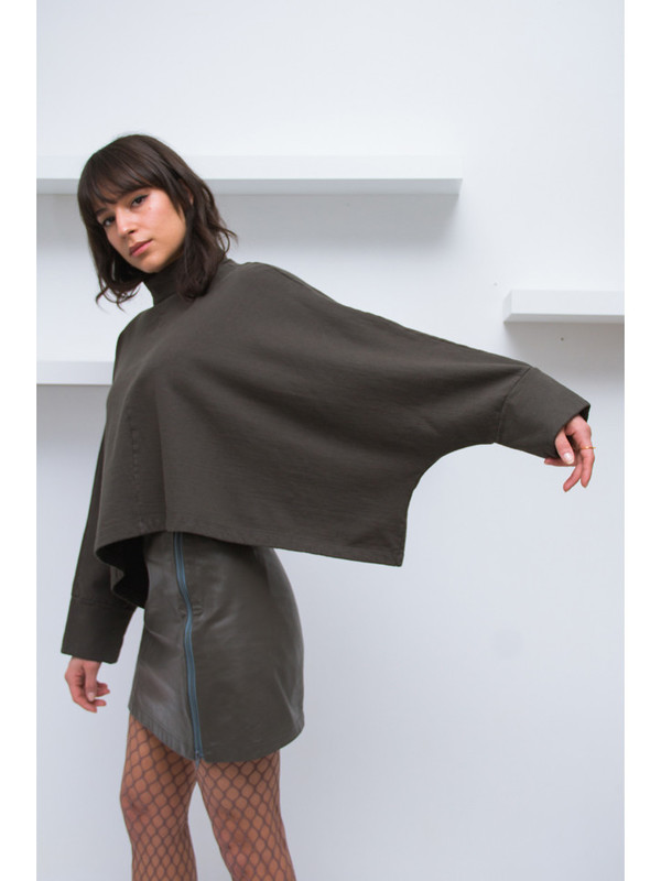 ECKHAUS LATTA Extended Sweatshirt - Off Black ECKHAUS LATTA Extended Sweatshirt - Off Black