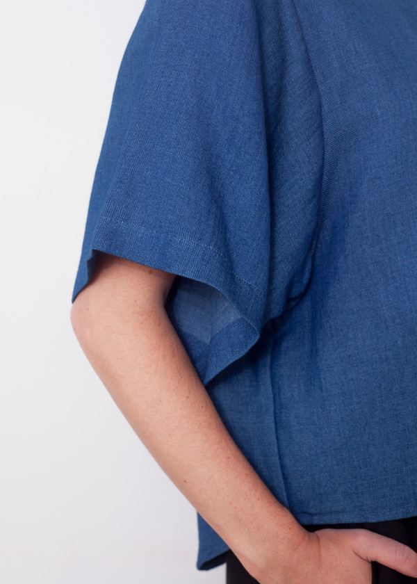 Megan Huntz June Top in Denim Megan Huntz June Top in Denim
