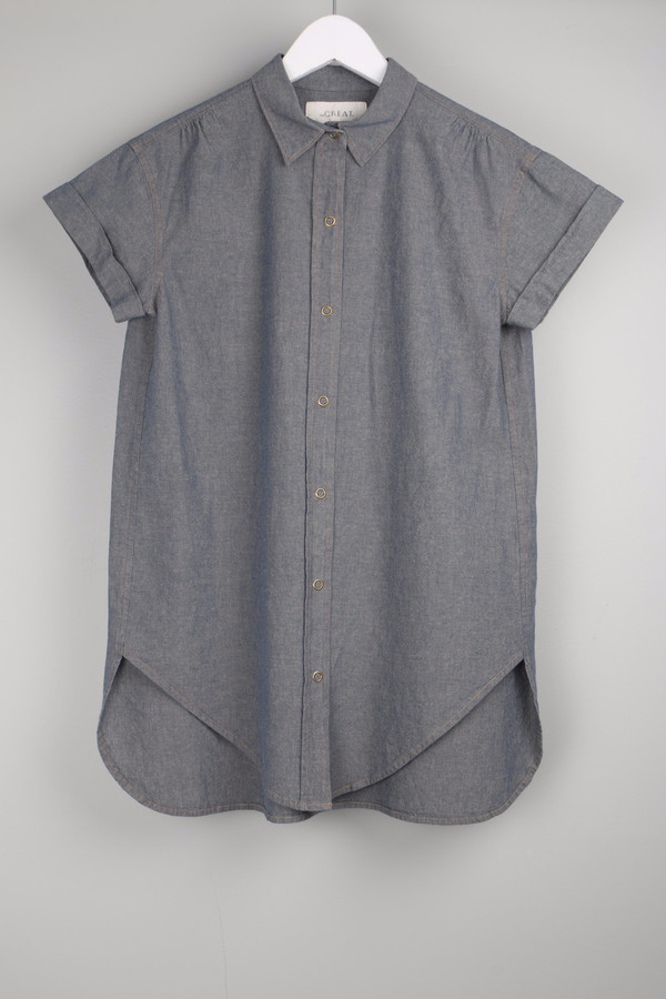 The Great Short Sleeve Century Shirt Blue The Great Short Sleeve Century Shirt Blue