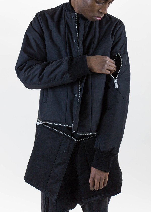 Siki Im Black Long Detachable Bomber Siki Im Black Long Detachable Bomber