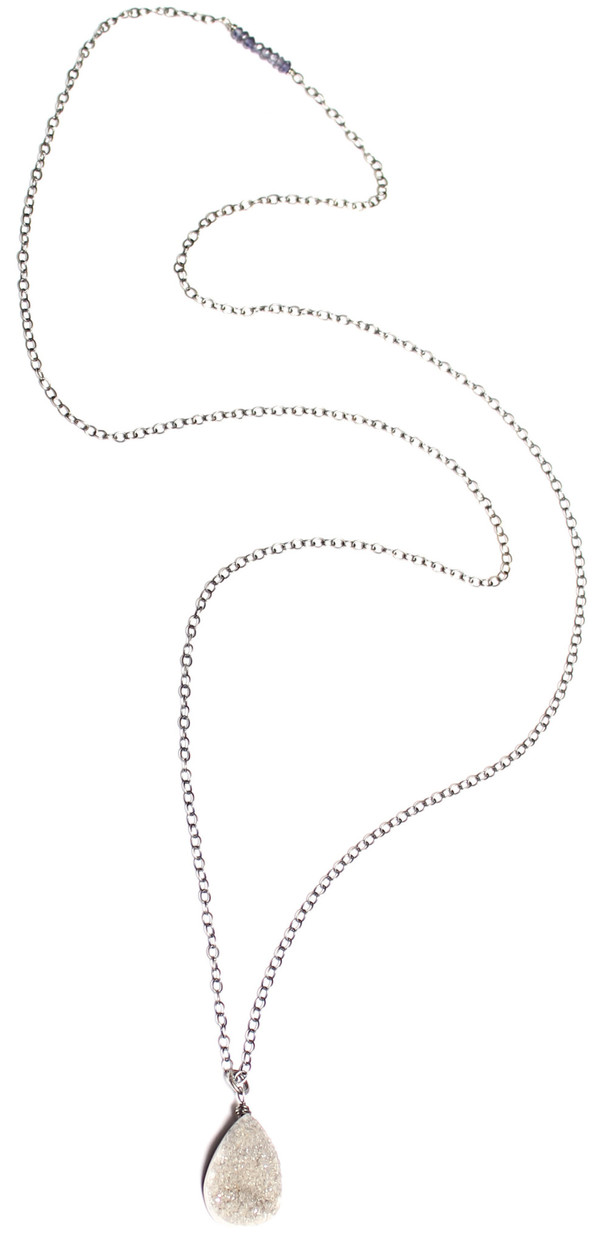 Sarah Dunn Druzy Oxidized Chain Necklace Sarah Dunn Druzy Oxidized Chain Necklace