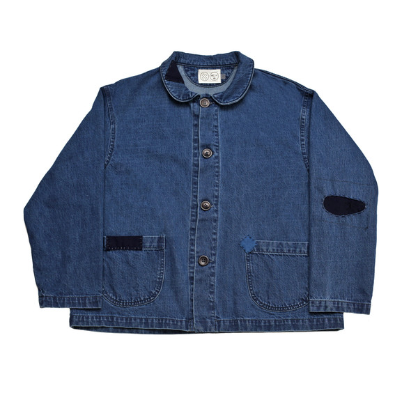 Olderbrother Patched Denim Chore Coat - Indigo Olderbrother Patched Denim Chore Coat - Indigo