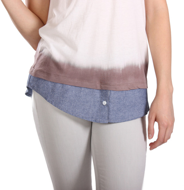 Shirt Tailed Dip-Dyed Tank Shirt Tailed Dip-Dyed Tank