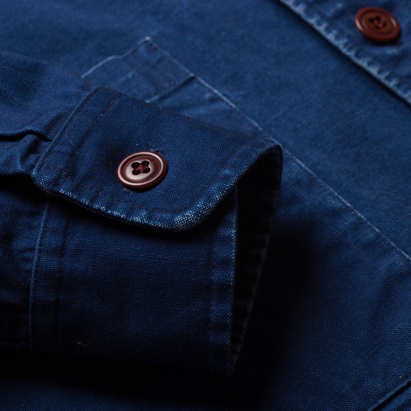 Corridor Duck Dyed Indigo Overshirt Corridor Duck Dyed Indigo Overshirt